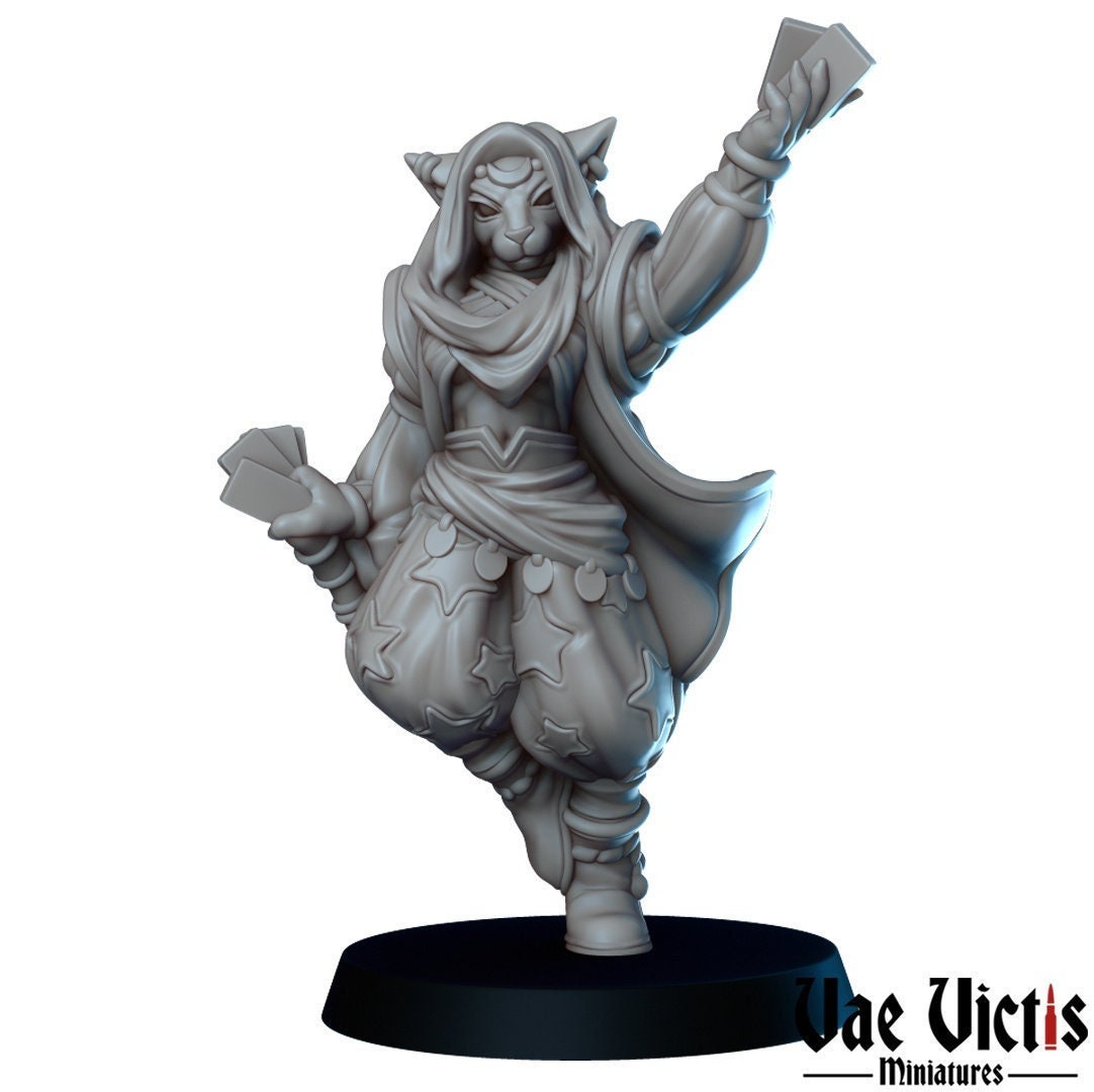 Tabaxi Divination by Vae Victis Miniatures 32mm Scale Fantasy Miniature  VVM 0013