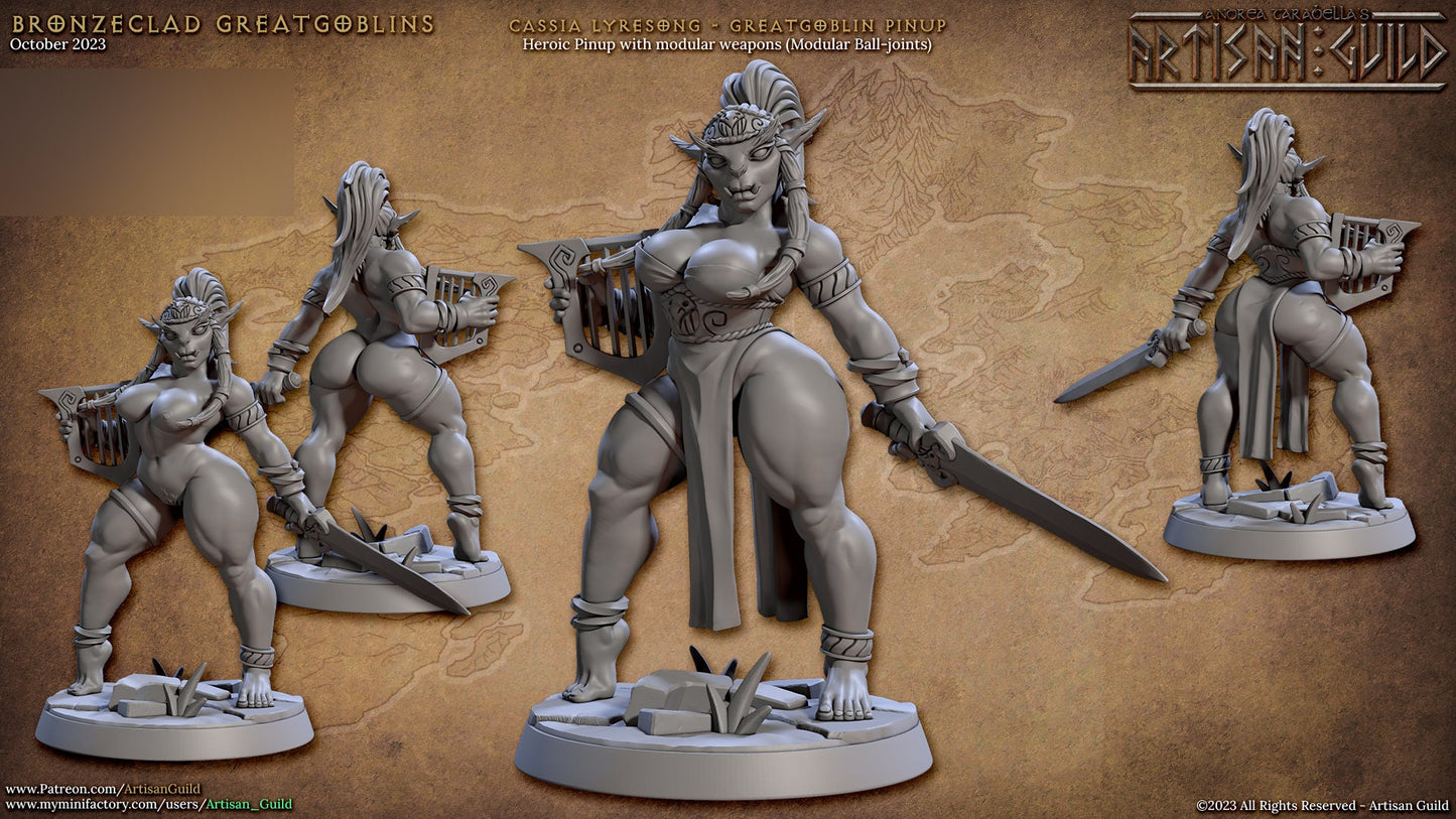 Cassia Lyresong by Artisan Guild Heroic 32mm Scale Fantasy Miniature AG1306