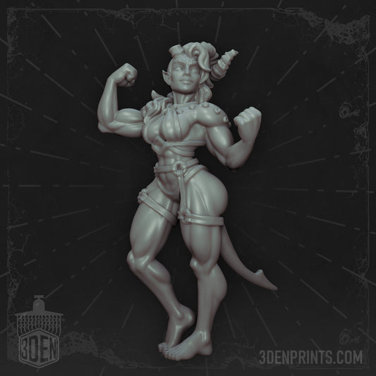Bae Victis Buff Tiefling From Hell by Vae Victis Miniatures 28mm or 32mm scale Fantasy Miniature  VVM 0132