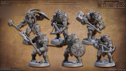 Bronzeclad Greatgoblins Kit I Bundle Set by Artisan Guild Heroic 32mm Scale Fantasy Miniature AG1306