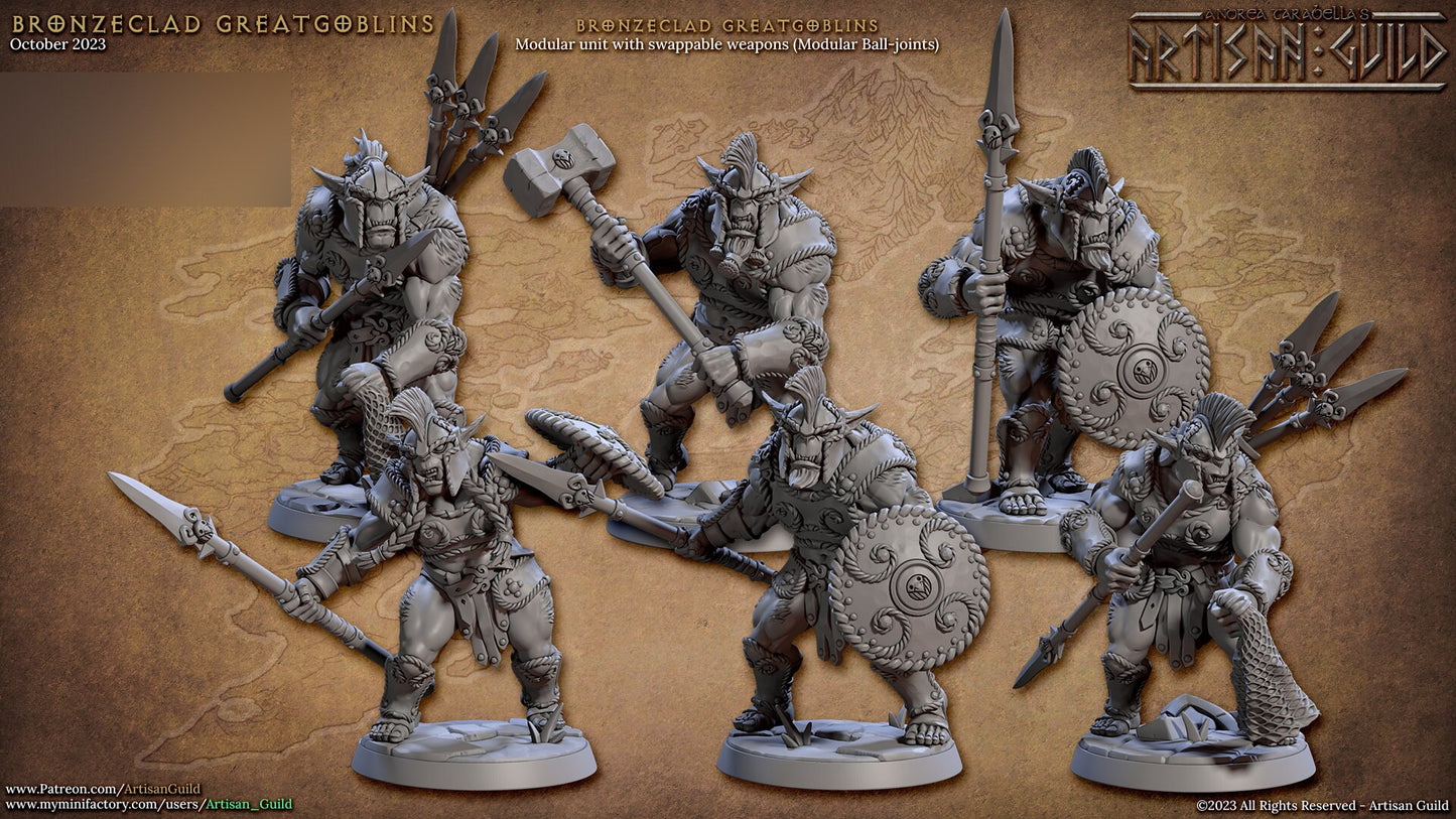 Bronzeclad Greatgoblins Kit II Bundle Set by Artisan Guild Heroic 32mm Scale Fantasy Miniature AG1306