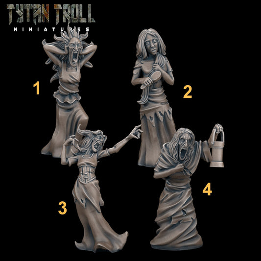 Banshees Bundle Set by Tytan Troll Miniatures 32mm scale Fantasy Miniature TTM 4732