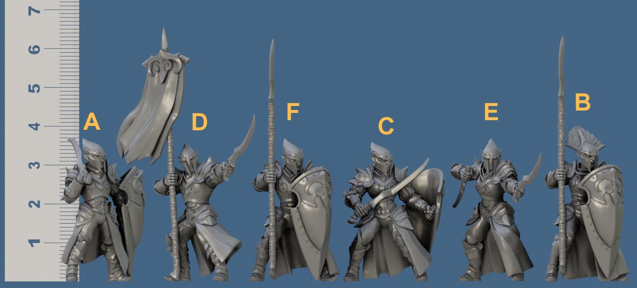 Noble Alfar Knights Kit I Bundle Set by Artisan Guild Heroic 32mm Scale Fantasy Miniature AG1307