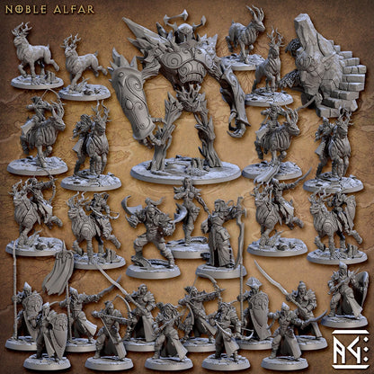 Noble Alfar Knights Kit I Bundle Set by Artisan Guild Heroic 32mm Scale Fantasy Miniature AG1307