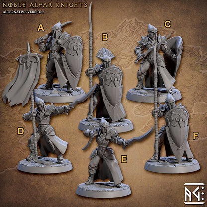 Noble Alfar Knights Kit I Bundle Set by Artisan Guild Heroic 32mm Scale Fantasy Miniature AG1307