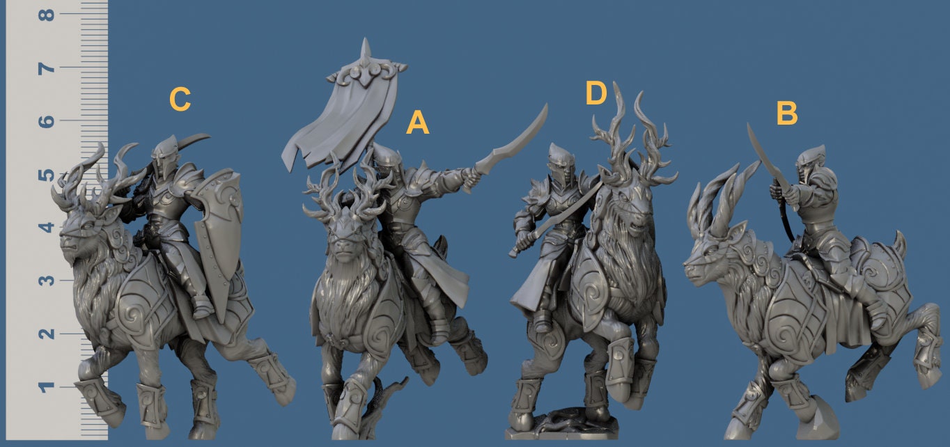 GoldHorn Cervid Riders Kit II Bundle Set by Artisan Guild Heroic 32mm Scale Fantasy Miniature AG1307