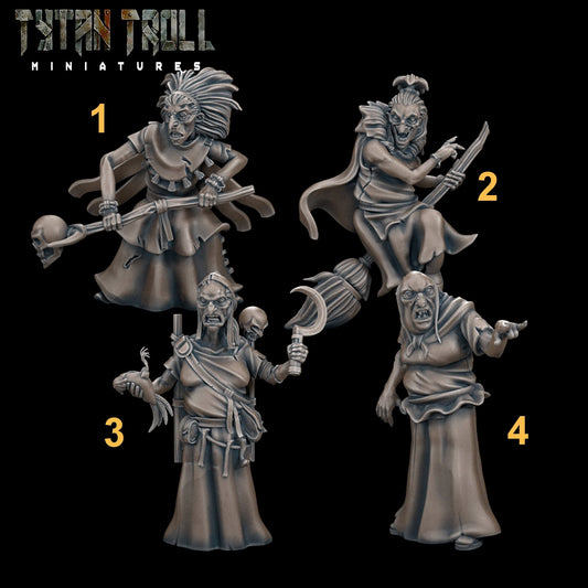 Witches Bundle Set by Tytan Troll Miniatures 32mm scale Fantasy Miniature TTM 4732