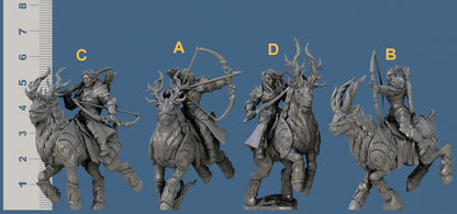 GoldHorn Cervid Riders Kit I Bundle Set by Artisan Guild Heroic 32mm Scale Fantasy Miniature AG1307