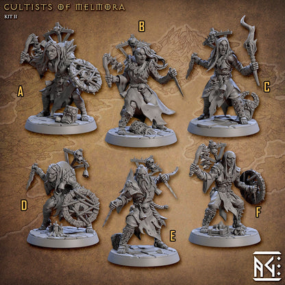 Rodburg Cultists of Melmora Kit II Bundle Set by Artisan Guild Heroic 32mm Scale Fantasy Miniature AG1308