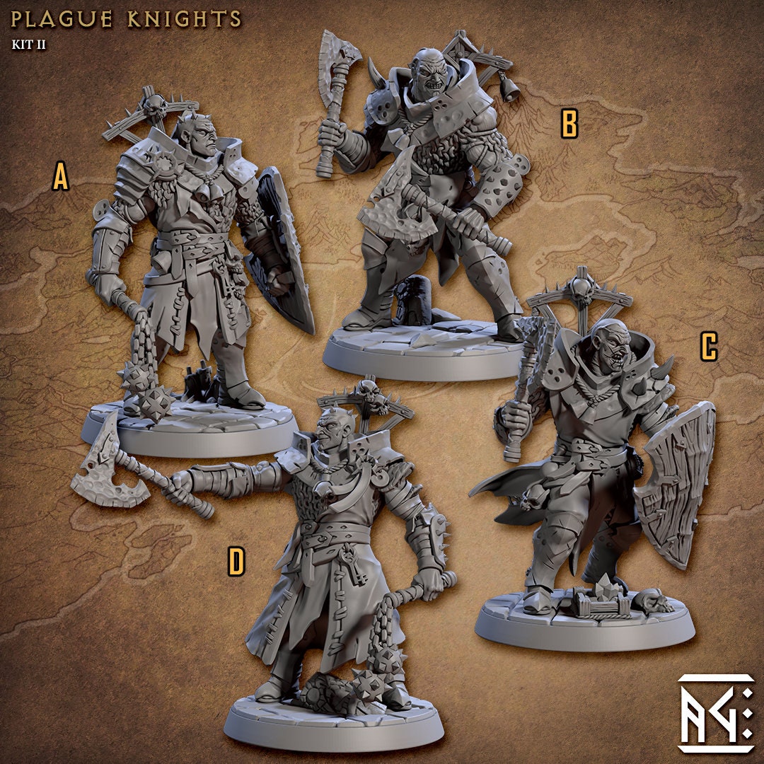 Plague Knights Kit II Bundle Set by Artisan Guild Heroic 32mm Scale Fantasy Miniature AG1308