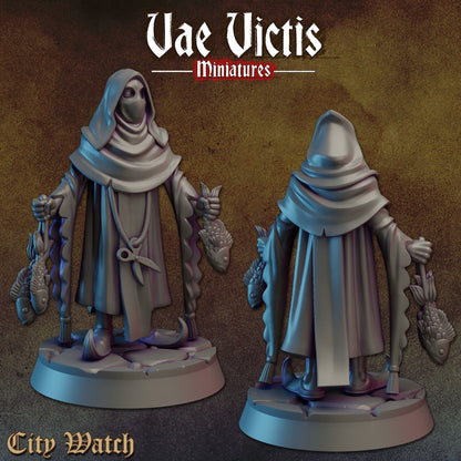 Mysterious Fish Vendor by Vae Victis Miniatures 28mm or 32mm scale Fantasy Miniature  VVM 0134