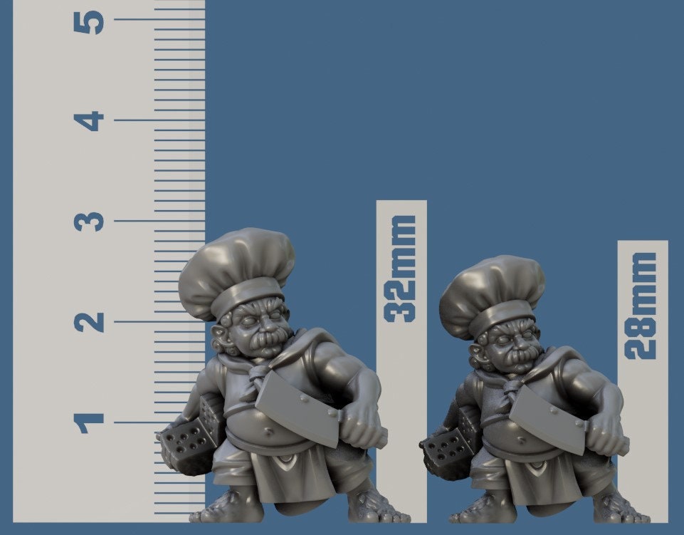Halfling Cook by Vae Victis Miniatures 28mm or 32mm scale Fantasy Miniature  VVM 0135