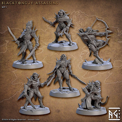 Blacktongue Assassins Kit I Bundle Set by Artisan Guild Heroic 32mm Scale Fantasy Miniature AG1309