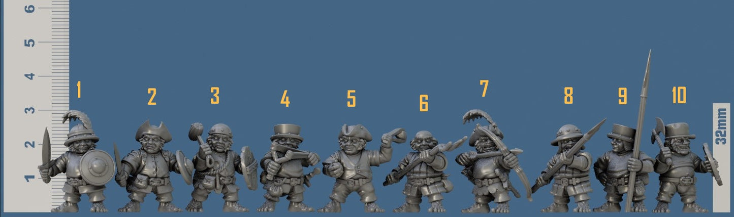 Sword for Hire Bundle Set Part 10 Halflings by Vae Victis Miniatures 28mm or 32mm scale Fantasy Miniature VVM 0135