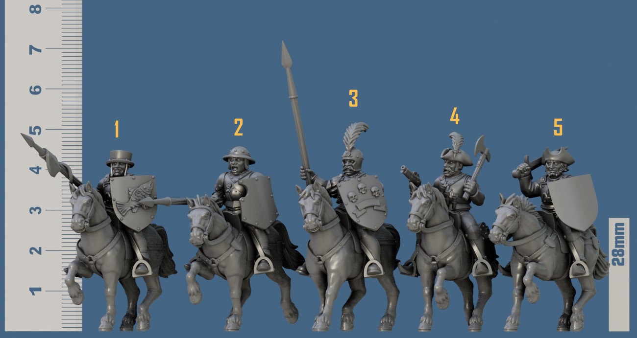 Mounted Sword for Hire Bundle Set Part 11 by Vae Victis Miniatures 28mm or 32mm scale Fantasy Miniature VVM 0136