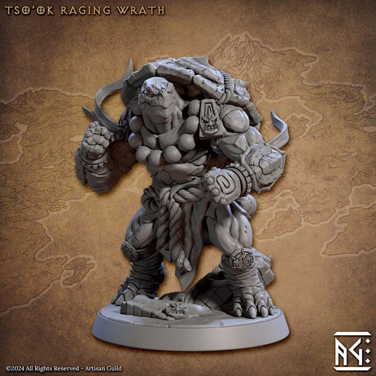 Tso'ok Raging Wrath by Artisan Guild Heroic 32mm Scale Fantasy Miniature AG1310