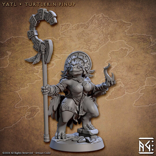 Yatl - Turtlekin Pinup by Artisan Guild Heroic 32mm Scale Fantasy Miniature AG1310
