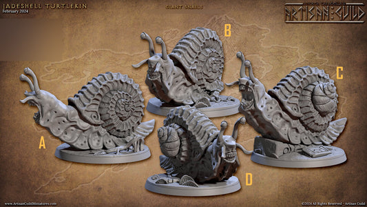 Turtlekin Snails Bundle Set by Artisan Guild Heroic 32mm Scale Fantasy Miniature AG1310