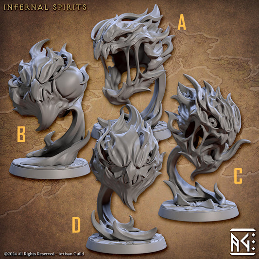 Infernal Spirits Bundle Set by Artisan Guild Heroic 32mm Scale Fantasy Miniature AG1311