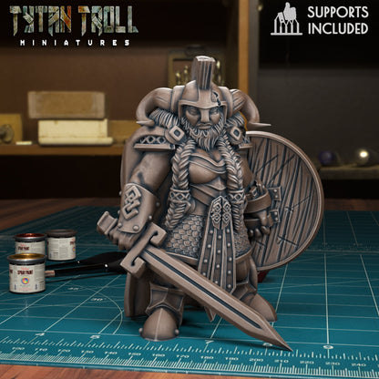 Female Bearded Dwarf Bundle Set by TytanTroll miniatures 32mm Scale TTM 4721